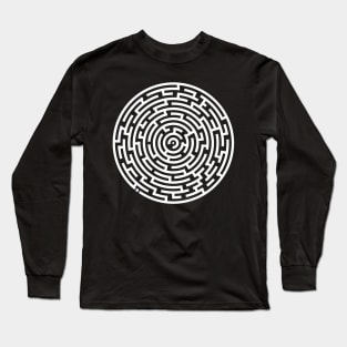 Maze Circle Maze Runner Labyrinth Long Sleeve T-Shirt